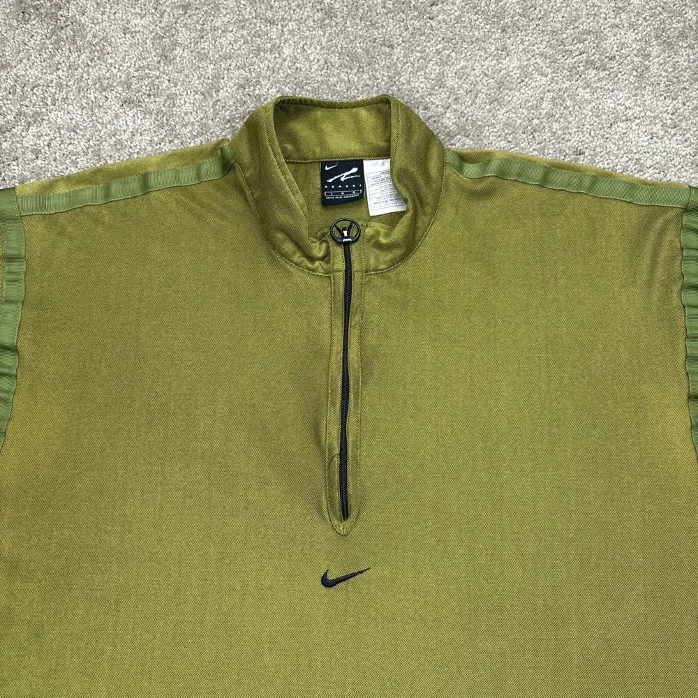 Vintage 90s Nike Andre Agassi Dri-FIT Quarter Zip Tennis Shirt Large